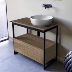 Modern  Console Vanity, 35 inch
